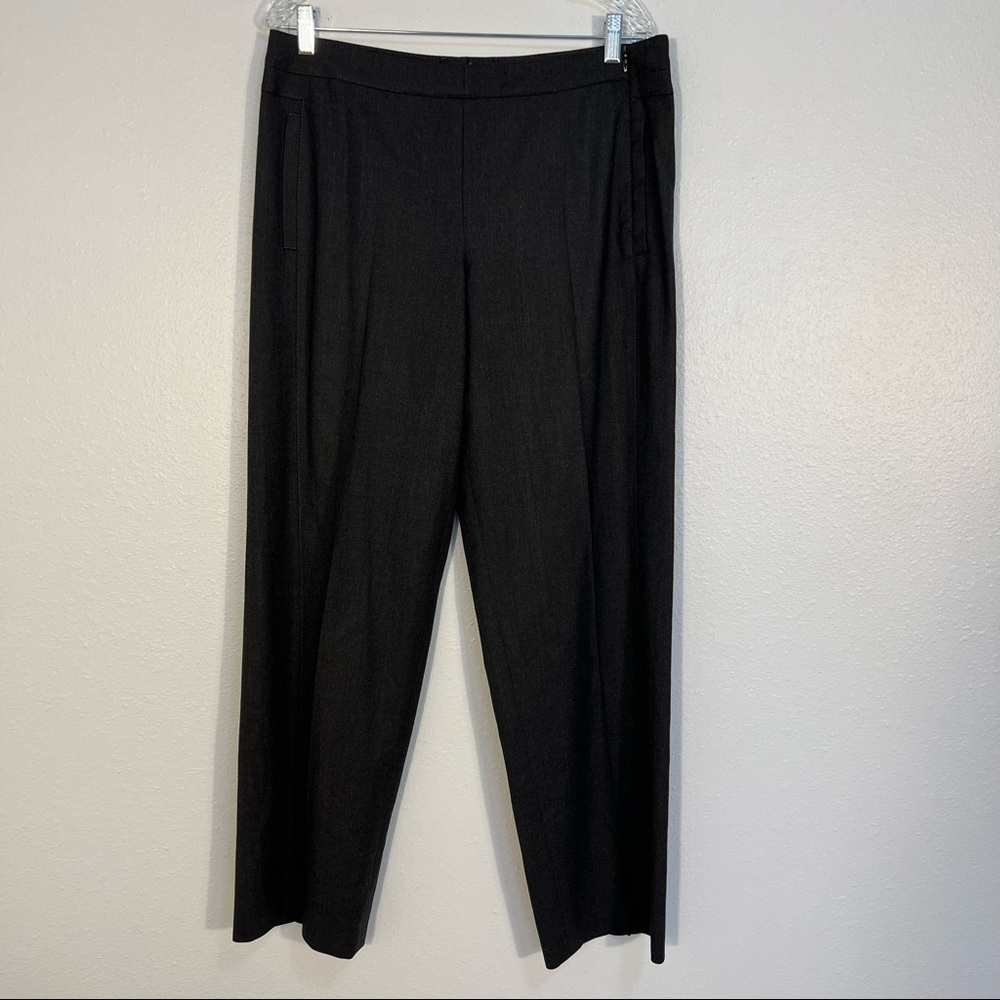 Escada Women's Charcoal Gray Straight Pants Office 42